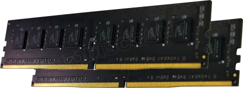 Photo de Kit Barrettes mémoire 16Go (2x8Go) DIMM DDR4 GeIL Pristine 2666Mhz (Noir)
