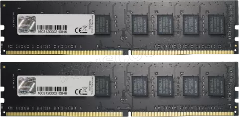 Photo de Kit Barrettes mémoire 16Go (2x8Go) DIMM DDR4 G.Skill High Performance  2666Mhz (Noir)