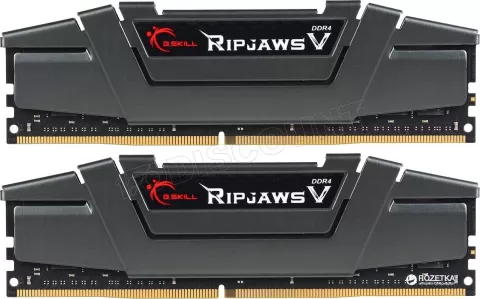 Photo de Kit Barrettes mémoire 16Go (2x8Go) DIMM DDR4 G.Skill Ripjaws V 3600Mhz (Noir)