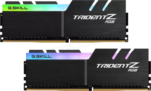 Photo de Kit Barrettes mémoire 16Go (2x8Go) DIMM DDR4 G.Skill Trident Z RGB  3600Mhz (Noir) compatible AMD
