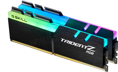 Photo de Kit Barrettes mémoire 16Go (2x8Go) DIMM DDR4 G.Skill Trident Z RGB PC4-24000 (3000 Mhz) (Noir)