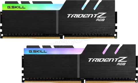 Photo de Kit Barrettes mémoire 16Go (2x8Go) DIMM DDR4 G.Skill Trident Z RGB PC4-24000 (3000 Mhz) (Noir)