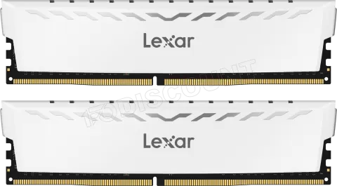 Photo de Kit Barrettes mémoire 16Go (2x8Go) DIMM DDR4 Lexar Thor  3600Mhz (Blanc)