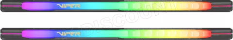 Photo de Kit Barrettes mémoire 16Go (2x8Go) DIMM DDR4 Patriot Viper Steel RGB  3600Mhz (Noir)