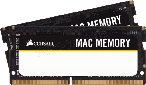 Photo de Kit Barrettes mémoire 16Go (2x8Go) SODIMM DDR4 Corsair Mac Memory  2666MHz (Noir)