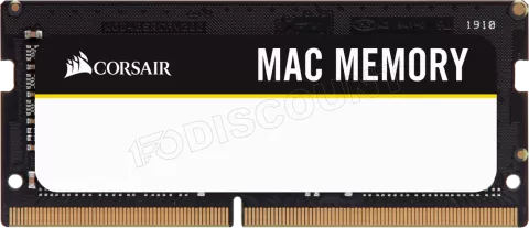 Photo de Kit Barrettes mémoire 16Go (2x8Go) SODIMM DDR4 Corsair Mac Memory  2666MHz (Noir)