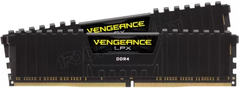 Photo de Kit Barrettes mémoire 32Go (2x16Go) DIMM DDR4 Corsair Vengeance LPX  3000Mhz (Noir) CL16