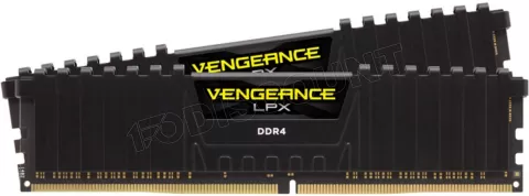 Photo de Kit Barrettes mémoire 32Go (2x16Go) DIMM DDR4 Corsair Vengeance LPX 3000Mhz (Noir) CL16