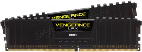 Photo de Kit Barrettes mémoire 32Go (2x16Go) DIMM DDR4 Corsair Vengeance LPX PC4-24000 (3000 Mhz) (Noir) CL16