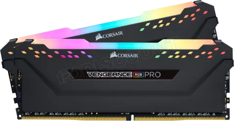 Photo de Kit Barrettes mémoire 32Go (2x16Go) DIMM DDR4 Corsair Vengeance Pro RGB PC4-28800 (3600 Mhz) (Noir)