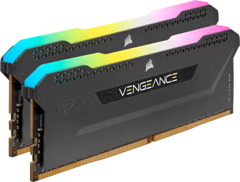 Photo de Kit Barrettes mémoire 32Go (2x16Go) DIMM DDR4 Corsair Vengeance Pro SL RGB PC4-28800 (3600 Mhz) (Noir)