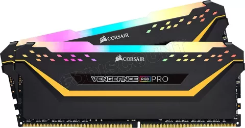 Photo de Kit Barrettes mémoire 32Go (2x16Go) DIMM DDR4 Corsair Vengeance Pro Tuf Edition RGB  3200Mhz (Noir)