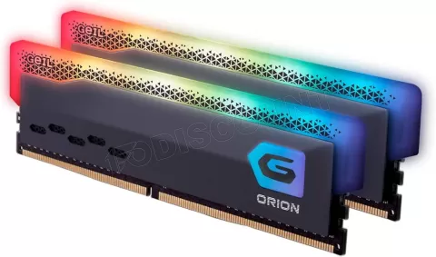 Photo de Kit Barrettes mémoire 32Go (2x16Go) DIMM DDR4 GeIL Orion RGB 3200Mhz (Noir)