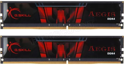 Photo de Kit Barrettes mémoire 32Go (2x16Go) DIMM DDR4 G.Skill Aegis PC4-21300 (2666 Mhz) (Noir)