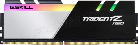 Photo de Kit Barrettes mémoire 32Go (2x16Go) DIMM DDR4 G.Skill Neo RGB  3600Mhz (Noir/Blanc)
