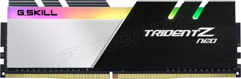 Photo de Kit Barrettes mémoire 32Go (2x16Go) DIMM DDR4 G.Skill Neo RGB PC4-28800 (3600 Mhz) (Noir/Blanc)