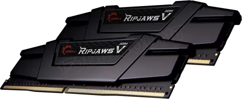 Photo de Kit Barrettes mémoire 32Go (2x16Go) DIMM DDR4 G.Skill RipJaws V 3200Mhz (Noir)