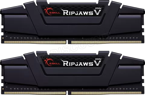 Photo de Kit Barrettes mémoire 32Go (2x16Go) DIMM DDR4 G.Skill RipJaws V 3200Mhz (Noir)