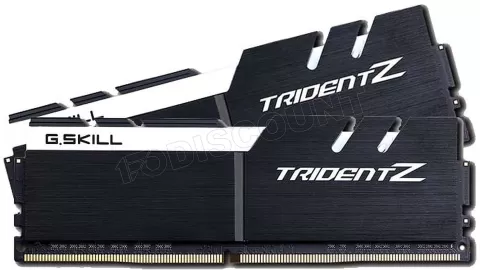 Photo de Kit Barrettes mémoire 32Go (2x16Go) DIMM DDR4 G.Skill Trident Z  3200Mhz (Gris et Blanc)