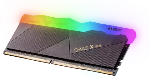 Photo de Kit Barrettes mémoire 32Go (2x16Go) DIMM DDR4 Klevv CRAS X RGB  3600Mhz (Noir)