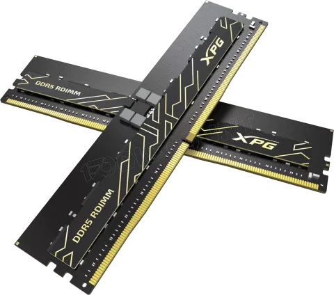 Photo de Kit Barrettes mémoire 32Go (2x16Go) DIMM DDR5 Adata XPG AICore 7200MHz ECC Registered (Noir)
