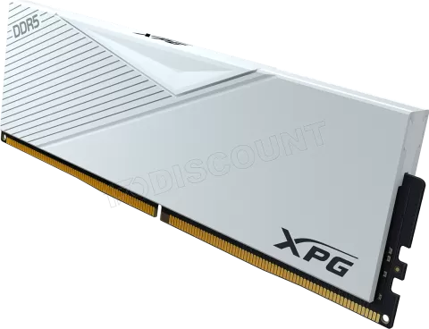 Photo de Kit Barrettes mémoire 32Go (2x16Go) DIMM DDR5 Adata XPG Lancer  5200MHz (Blanc)