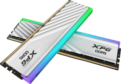 Kit Barrettes mémoire 32Go (2x16Go) DIMM DDR5 Adata XPG Lancer Blade RGB  6000MHz (Blanc) à prix bas