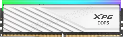 Photo de Kit Barrettes mémoire 32Go (2x16Go) DIMM DDR5 Adata XPG Lancer Blade RGB 6400MHz (Blanc)