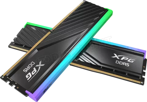 Photo de Kit Barrettes mémoire 32Go (2x16Go) DIMM DDR5 Adata XPG Lancer Blade RGB 6400MHz (Noir)
