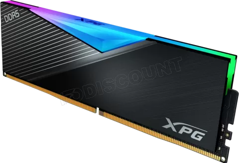 Photo de Kit Barrettes mémoire 32Go (2x16Go) DIMM DDR5 Adata XPG Lancer RGB  6000MHz (Noir)