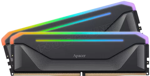 Photo de Kit Barrettes mémoire 32Go (2x16Go) DIMM DDR5 Apacer Nox RGB 6000MHz (Noir)
