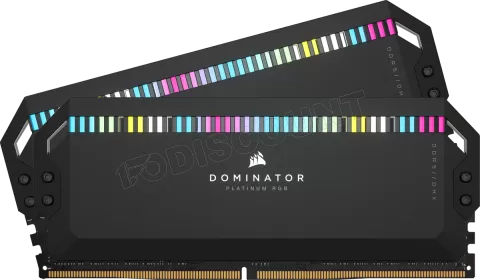 Photo de Kit Barrettes mémoire 32Go (2x16Go) DIMM DDR5 Corsair Dominator Platinum RGB  5200MHz (Noir) CL38