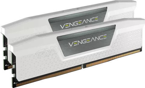 Photo de Kit Barrettes mémoire 32Go (2x16Go) DIMM DDR5 Corsair Vengeance 5600MHz CL36 (Blanc)
