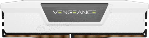 Photo de Kit Barrettes mémoire 32Go (2x16Go) DIMM DDR5 Corsair Vengeance 5600MHz CL36 (Blanc)