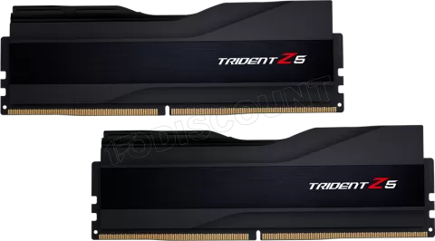 Photo de Kit Barrettes mémoire 32Go (2x16Go) DIMM DDR5 G.Skill Trident Z5  6000MHz (Noir) CL36