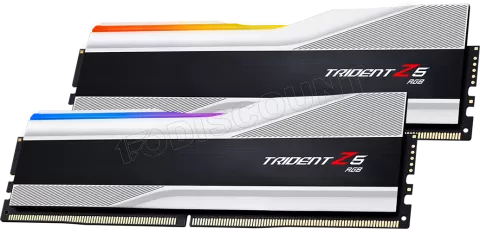 Photo de Kit Barrettes mémoire 32Go (2x16Go) DIMM DDR5 G.Skill Trident Z5 RGB  5200MHz (Argent)