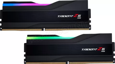 Photo de Kit Barrettes mémoire 32Go (2x16Go) DIMM DDR5 G.Skill Trident Z5 RGB  6000MHz (Noir)