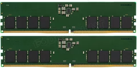 Photo de Kit Barrettes mémoire 32Go (2x16Go) DIMM DDR5 Kingston ValueRAM  4800MHz (Vert)
