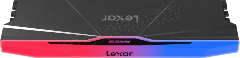 Photo de Kit Barrettes mémoire 32Go (2x16Go) DIMM DDR5 Lexar Ares 2nd Gen RGB 7600MHz (Noir)