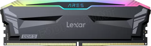 Photo de Kit Barrettes mémoire 32Go (2x16Go) DIMM DDR5 Lexar Ares RGB  6000MHz (Blanc)