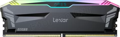 Photo de Kit Barrettes mémoire 32Go (2x16Go) DIMM DDR5 Lexar Ares RGB  6400MHz (Noir)