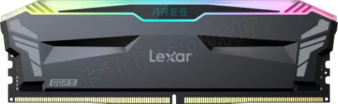 Photo de Kit Barrettes mémoire 32Go (2x16Go) DIMM DDR5 Lexar Ares RGB 6800MHz (Noir)