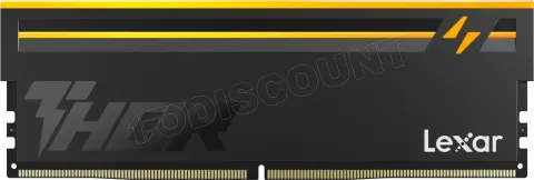 Photo de Kit Barrettes mémoire 32Go (2x16Go) DIMM DDR5 Lexar Thor 2nd Gen RGB 6000MHz CL38 (Noir)