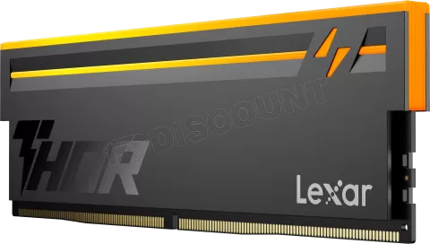 Photo de Kit Barrettes mémoire 32Go (2x16Go) DIMM DDR5 Lexar Thor 2nd Gen RGB 6000MHz CL38 (Noir)