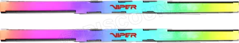 Photo de Kit Barrettes mémoire 32Go (2x16Go) DIMM DDR5 Patriot Viper Venom RGB  6000MHz (Noir)