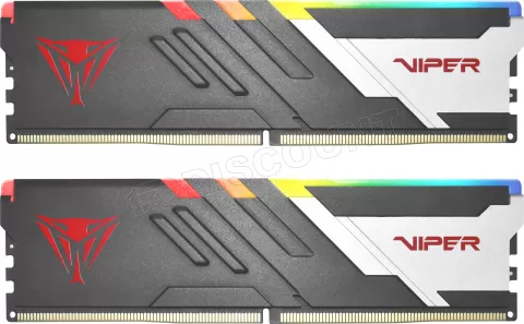 Photo de Kit Barrettes mémoire 32Go (2x16Go) DIMM DDR5 Patriot Viper Venom RGB  6400MHz (Noir)