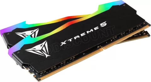 Photo de Kit Barrettes mémoire 32Go (2x16Go) DIMM DDR5 Patriot Viper Xtreme 5 RGB  7600MHz (Noir)