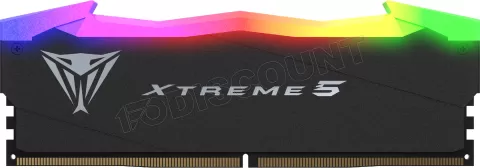 Photo de Kit Barrettes mémoire 32Go (2x16Go) DIMM DDR5 Patriot Viper Xtreme 5 RGB  7800MHz (Noir)