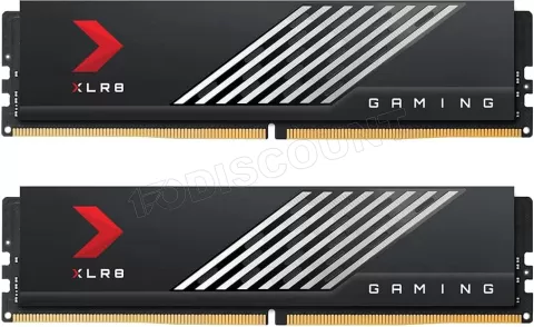 Photo de Kit Barrettes mémoire 32Go (2x16Go) DIMM DDR5 PNY XLR8 Gaming Mako 6400MHz (Noir)