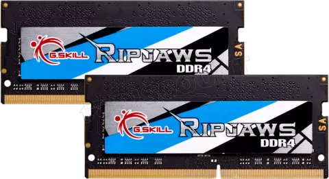 Photo de Kit Barrettes mémoire 32Go (2x16Go) SODIMM DDR4 G.Skill RipJaws 3200Mhz (Noir)